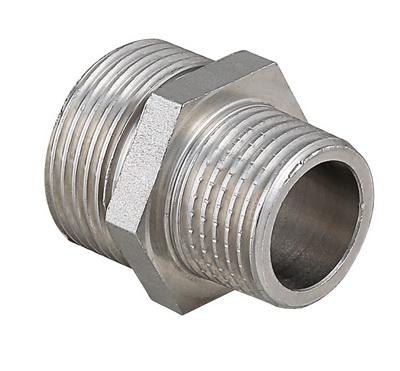 Ниппель VALTEC переходной 2 х 1/2 наружная резьба, никелированная латунь Ниппель VALTEC переходной 2 х 1/2 наружная резьба, никелированная латунь