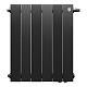 Биметаллический секционный радиатор отопления Royal Thermo Pianoforte Noir Sable 500 / 6 секций нижнее правое подключение