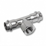 Тройник Sanha 9130G, ВПр-ВР-ВПр, нержавеющая сталь, 35x1/2x35