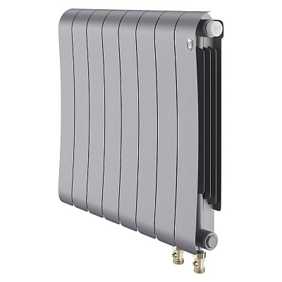 Биметаллический секционный радиатор отопления Royal Thermo Infinity 500 V Серебристый / 8 секций Биметаллический секционный радиатор отопления Royal Thermo Infinity 500 V Серебристый / 8 секций