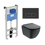 Комплект Ideal Standard подвесной унитаз, инсталляция, кнопка, сиденье T3868V3/121A6