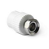 Муфта полипропиленовая PRO AQUA PP-R с накидной гайкой белая (25-3/4), арт.PA29014