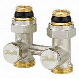 Узел для нижнего подключения Danfoss RLV-KS - G 3/4 A x G 1/2 A, прямой
