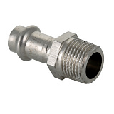 Соединитель VALTEC из нержавеющей стали, наружная резьба 18 x 3/4