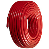 Труба из сшитого полиэтилена (PE-Xa) Usystems Radi Pipe PN10 20x2,8 в теплоизоляции 6 мм красной