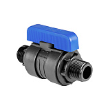 Кран шаровой Valfex ПНД компрессионный НР/НР разборный 1x1 Ду20