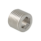 Футорка VALTEC под шестигранник 3/4 x 1/2 внутренняя-наружная резьба, никелированная латунь