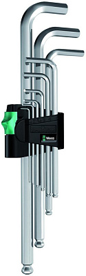 Г-образный ключ WERA 950/7 PKL Hex-Plus 1 хром, с шаром, 7 пр., 1.5/2/2.5/3/4/5/6 мм Г-образный ключ WERA 950/7 PKL Hex-Plus 1 хром, с шаром, 7 пр., 1.5/2/2.5/3/4/5/6 мм