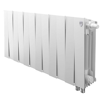 Биметаллический секционный радиатор отопления Royal Thermo PianoForte Bianco Traffico 300 / 12 секций нижнее правое подключение Биметаллический секционный радиатор отопления Royal Thermo PianoForte Bianco Traffico 300 / 12 секций нижнее правое подключение