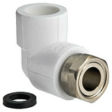 Угольник полипропиленовый VALTEC 25 мм х 3/4 с накидной гайкой, VTp.758.0.02505