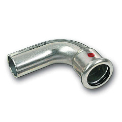 Отвод Sanha 24001A, 90 гр. ВПр-НПр, углеродистая сталь, 15