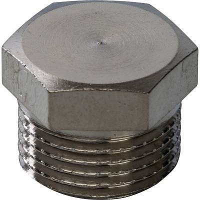 Заглушка Stout никелированная, с наружной резьбой 1 , арт. SFT-0025-000001