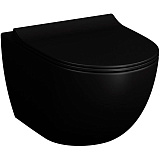 Унитаз подвесной Vitra 7748B083-0101 Безободковый Sento, цвет Матовый черный