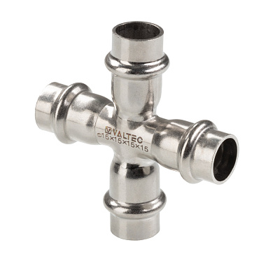 Крестовина VALTEC нержавеющая сталь 18х18х18х18 Крестовина VALTEC нержавеющая сталь 18х18х18х18