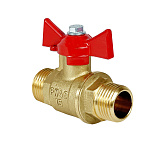 Кран шаровый Valfex N/P59 для ВОДЫ 3/4 НР/НР ручка-бабочка, латунный 11Б27фт1М