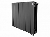 Биметаллический секционный радиатор отопления Royal Thermo Pianoforte Noir Sable 500 / 10 секций нижнее правое подключение