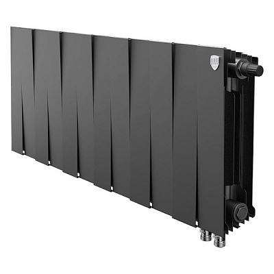 Биметаллический секционный радиатор отопления Royal Thermo PianoForte Noir Sable 300 / 12 секций нижнее правое подключение Биметаллический секционный радиатор отопления Royal Thermo PianoForte Noir Sable 300 / 12 секций нижнее правое подключение