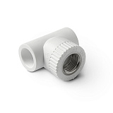 Тройник полипропиленовый комбинированный PRO AQUA PP-R ВР белый (25-1/2), арт.PA24012P