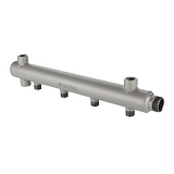 Этажный коллектор VALTEC из стали (труба ДУ-40), с межосевым расстоянием выходов 100мм, 1 х 9 выходов 1/2 НР