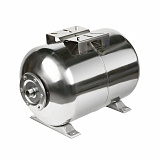 Расширительный бак (гидроаккумулятор) UNIPUMP 50л, горизонтальный, нерж. сталь, мембрана EPDM, для системы водоснабжения