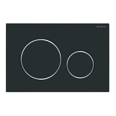 Кнопка смыва Geberit Sigma 20 двойной смыв, олеофобная, чёрный мат./хром глянц. 115.882.14.1 Кнопка смыва Geberit Sigma 20 двойной смыв, олеофобная, чёрный мат./хром глянц. 115.882.14.1
