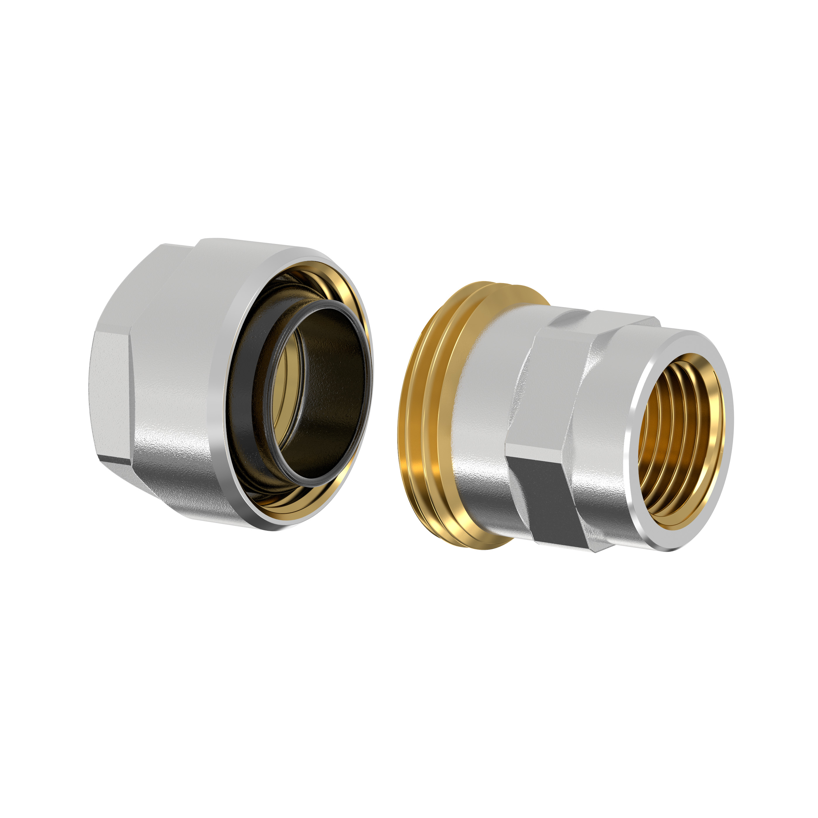 Фитинг резьбовой латунный Flamco Plus для стальных труб 3/4х3/4 ВР, DVGW
