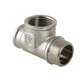 Тройник VALTEC 3/4 (VTr,134,N,0005) внутренняя-наружная резьба, никелированная латунь