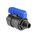 Кран шаровой Valfex ПНД компрессионный НР/ВР разборный 3/4x1/2 Ду16
