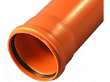 Труба для наружной канализации Valfex D200 с раструбом L=6 м (200x6000) рыжая
