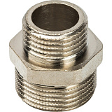 Ниппель Stout переходной, никелированная латунь, наружная резьба 1 1/2X3/4