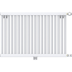 Стальной трубчатый радиатор отопления Rommer RST 1100/11 нижнее подключение RAL9016
