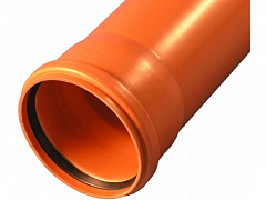 Труба для наружной канализации Valfex D160 с раструбом L=6 м (160x6000) рыжая