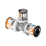 Тройник редукционный Uponor S-Press PLUS 25 x 25 x 16 мм, 10 бар, латунь