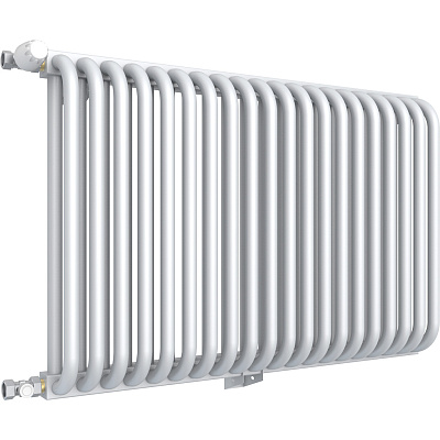 Стальной трубчатый радиатор отопления Rommer RST 2075/10 боковое подключение RAL9016