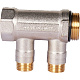Коллектор Stout с шаровыми кранами 1x1/2 с 2 отводами, синий, SMB 6211 011202