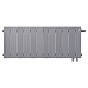 Биметаллический секционный радиатор отопления Royal Thermo PianoForte Silver Satin 300 / 12 секций нижнее правое подключение