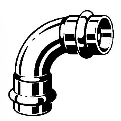 Отвод 90 медный Viega Profipress с SC-Countur d=12 (арт. 291 488)