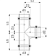 Тройник медный Viega Profipress с SC-Contur d=22, 22x18x22 (арт. 291 945)