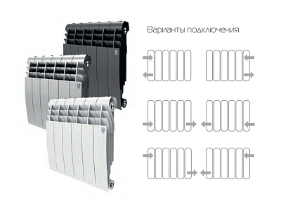 Биметаллический секционный радиатор отопления Royal Thermo BiLiner 500 / 1 секция